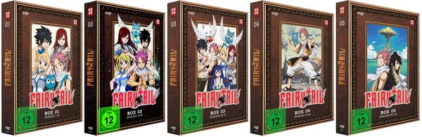 Fairy Tail - TV Serie - Box 1-5 - Episoden 1-124 - DVD