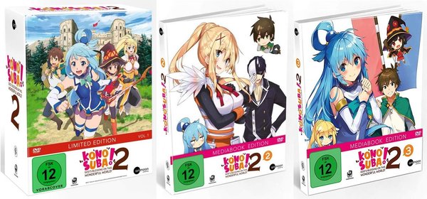 KonoSuba - Staffel 2 - Vol.1-3 + Sammelschuber - Limited Edition - DVD