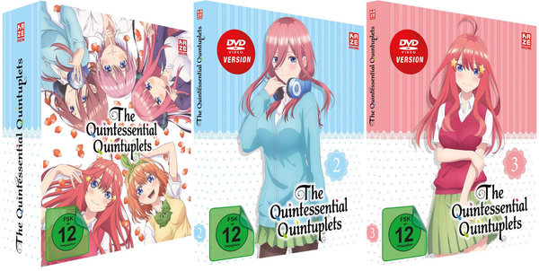 The Quintessential Quintuplets - Vol.1-3 + Sammelschuber - Limited Edition - DVD
