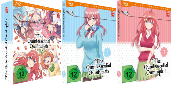 The Quintessential Quintuplets - Vol.1-3 + Sammelschuber - Limited Edition - Blu-Ray