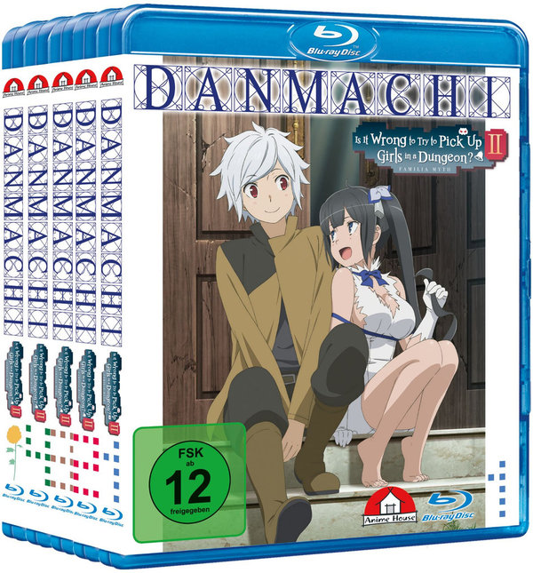 DanMachi - Staffel 2 - Gesamtausgabe - Bundle Vol.1-4 + OVA - Blu-Ray